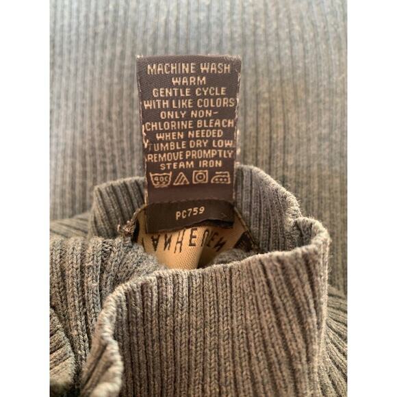 Van Heusen Women's Size XL Knit Ribbed Turtleneck Sweater Blue Long Sleeve - Picture 4 of 4